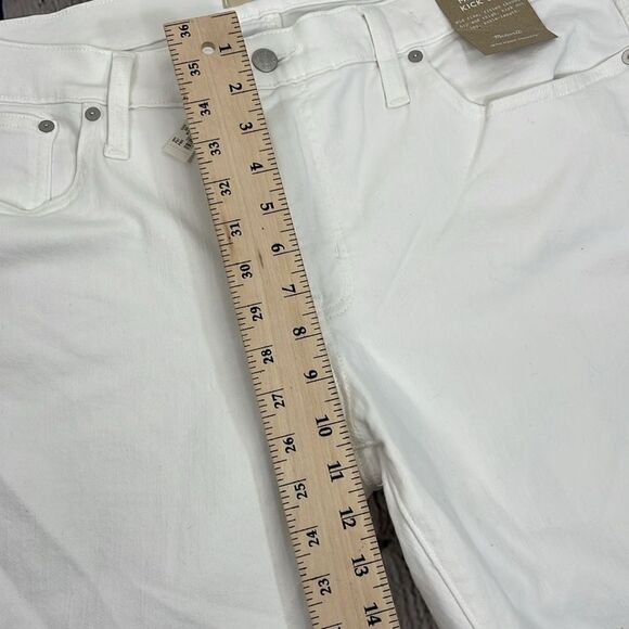 Madewell Mid Rise Kick Out With Magic Pocket White Size W 33P plus size - Picture 12 of 13